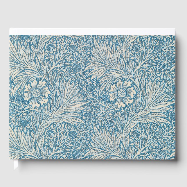 Livro De Visitas Blue Marigolds (por William Morris) (Frente)