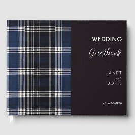 Livro De Visitas Blue Scottish Tartan Wedding