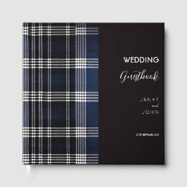 Livro De Visitas Blue Scottish Tartan Wedding
