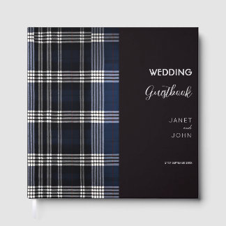 Livro De Visitas Blue Scottish Tartan Wedding