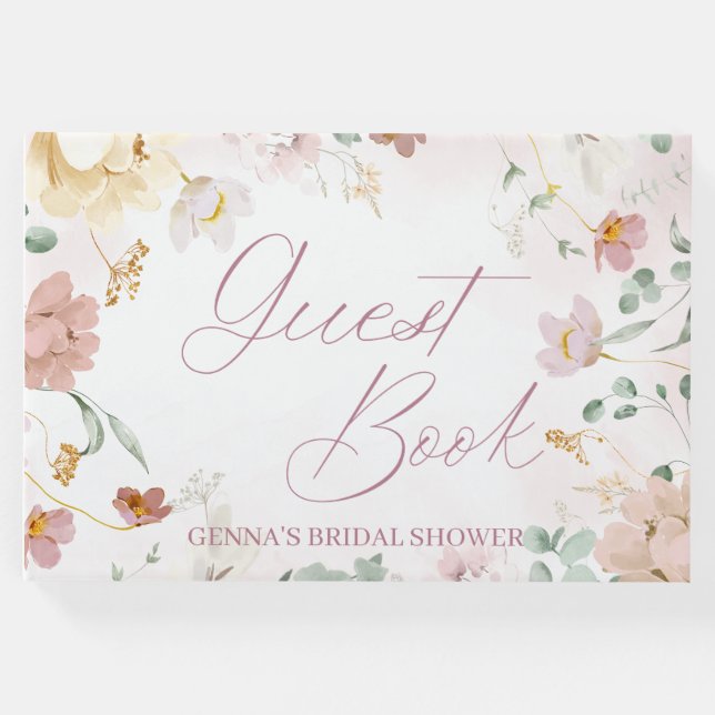 Livro De Visitas Blush Floral Guest Book (Frente)