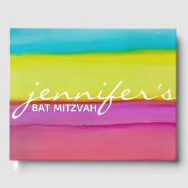 Livro De Visitas BM Bat ou Bar Mitzvah Party Confetti