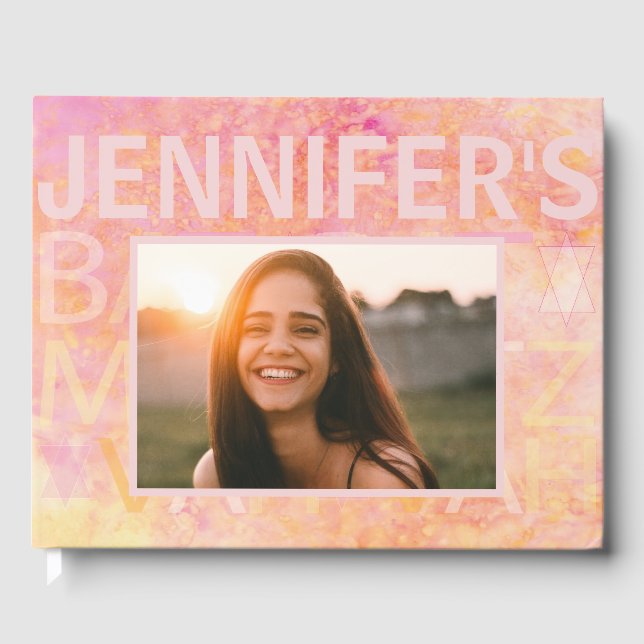 Livro De Visitas BM Bat ou Bar Partido Mitzvah simplesmente sutil (Frente)