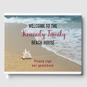 Livro De Visitas Boa vinda litoral da casa de praia da família do