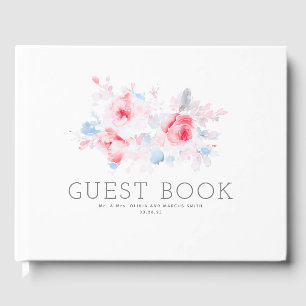 Livro De Visitas Boate Botânico Elegante das Flores Azuis