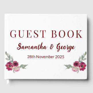 Livro De Visitas Bohemian Floral Weding Guest Book