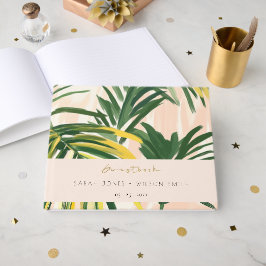 Livro De Visitas Boho Blush Green Palm Beach Casamento