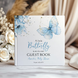 Livro De Visitas Boho Butterfly Wildflower Floral Boy Baby Shower