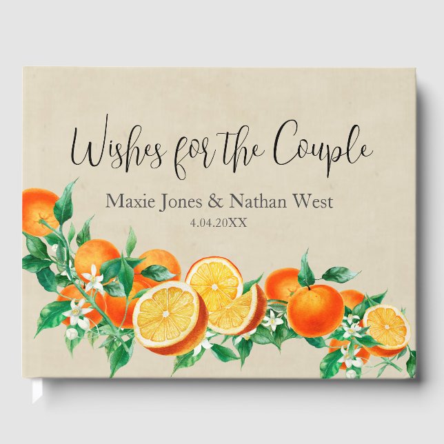 Livro De Visitas Boho Citrus Wedding (Frente)