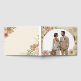 Livro De Visitas Boho Elegant Wedding Guest Book – Romantic Keepsak