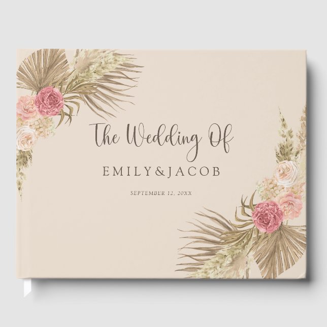 Livro De Visitas Boho Floral Wedding (Frente)