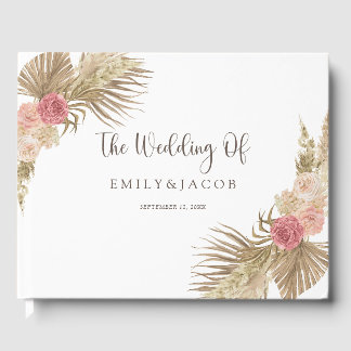 Livro De Visitas Boho Floral Wedding