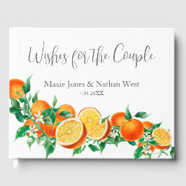 Livro De Visitas Boho Orange Blossom Casamento