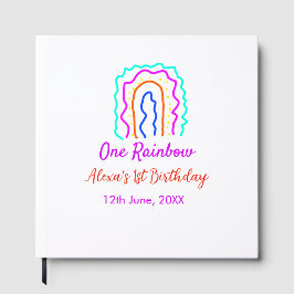 Livro De Visitas Boho Rainbow, um aniversário de crianças brilhante