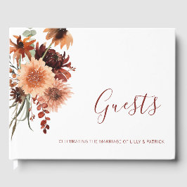 Livro De Visitas Boho Terracotta Floral Wedding