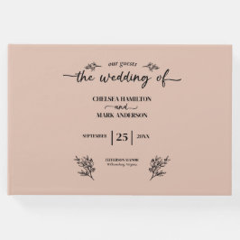 Livro De Visitas Boho Trendy Script Wedding