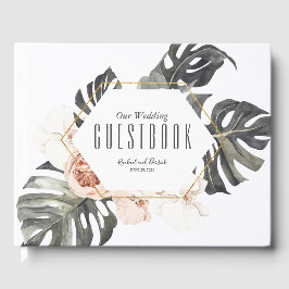 Livro De Visitas Boho Tropical Floral Weding Guest Book