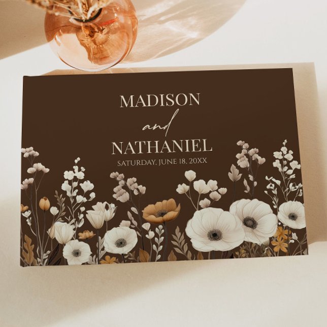 Livro De Visitas Boho Wildflower Fllower Floral Casamento (Criador carregado)