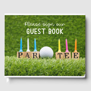 Livro De Visitas Bola de golfe em grama verde golfista