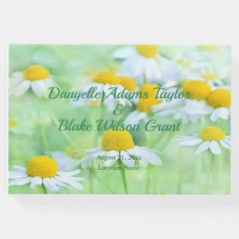 Livro De Visitas Bonito Daisy Floral, Script Font Wedding