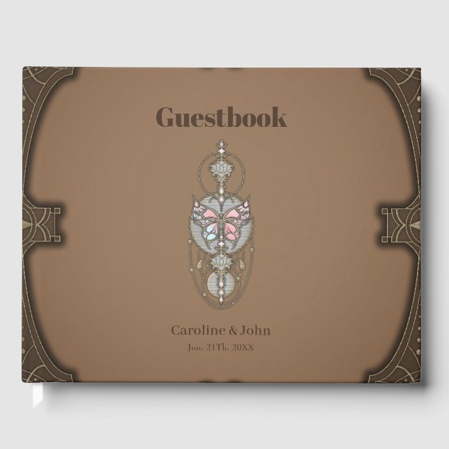 Livro De Visitas Borboleta estilizada (Frente)