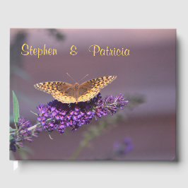 Livro De Visitas Borboleta Sobre Borboleta Bush