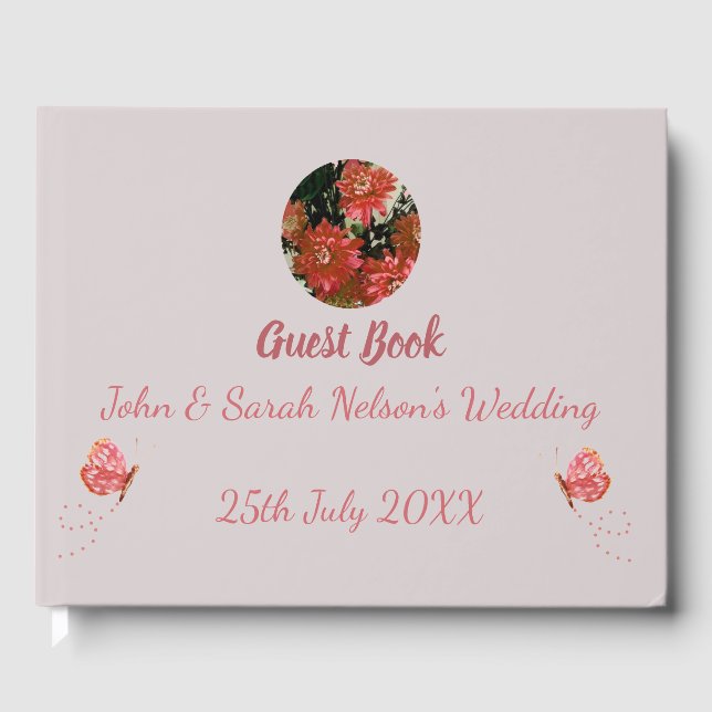 Livro De Visitas Borboletas de coral (Frente)