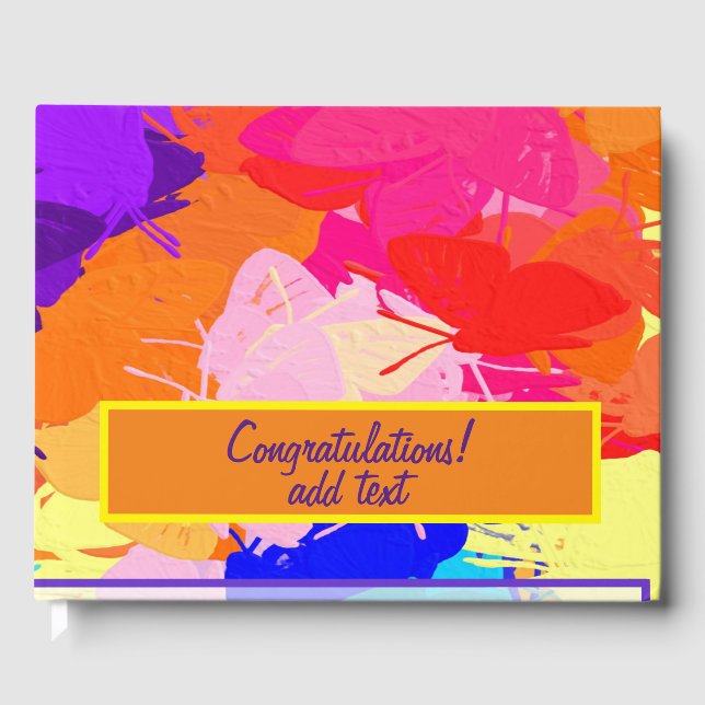 Livro De Visitas Borboletas do arco-íris (Frente)