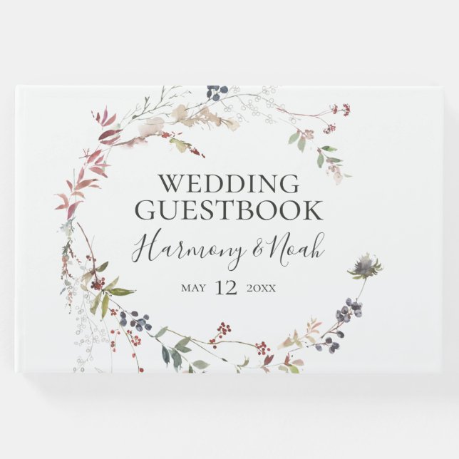 Livro De Visitas Botânica de Natal | Casamento Branco (Frente)