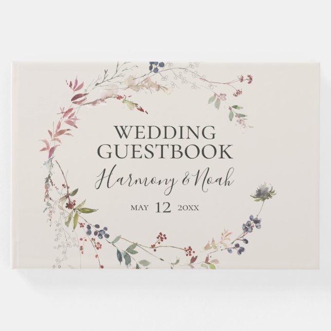 Livro De Visitas Botânica de Natal | Casamento de champanhe (Frente)