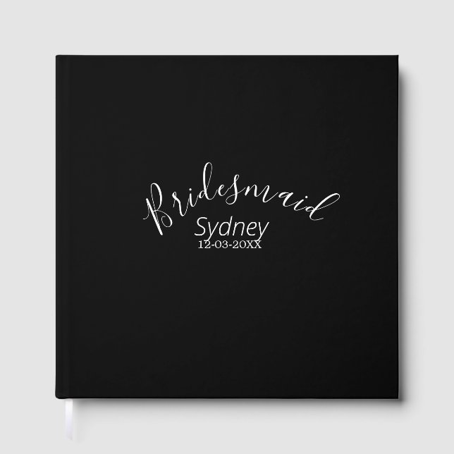 Livro De Visitas Bridesmaid bachelorette party add name modern  (Frente)
