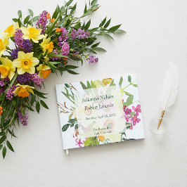 Livro De Visitas Buquê de casamento de narcisos da primavera  