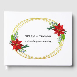 Livro De Visitas Buquê de Poinsettia,