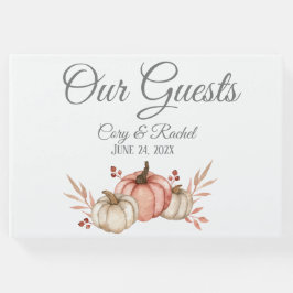 Livro De Visitas Buquê de Pumpkin de queda bonito