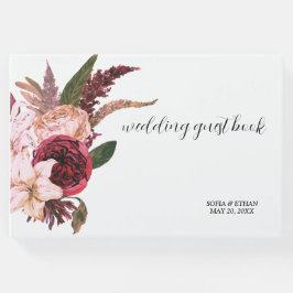 Livro De Visitas Burgunte Wine Sangria Forest Green