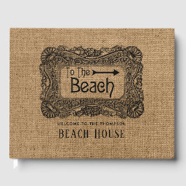Livro De Visitas Burlap Beach House