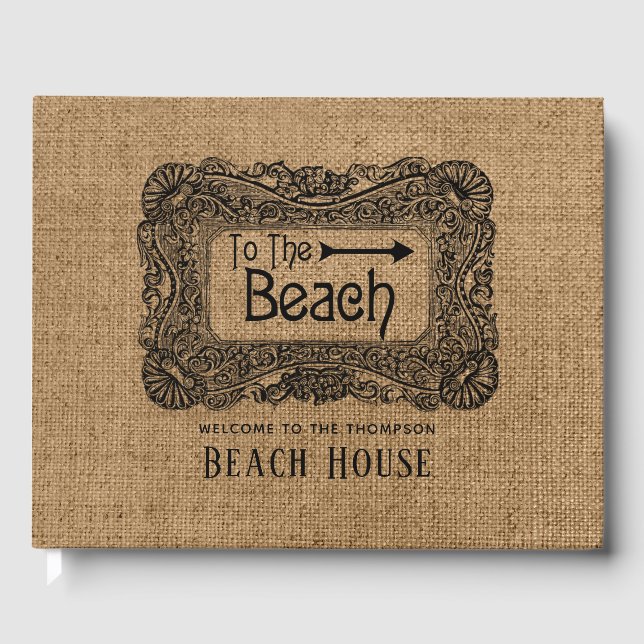 Livro De Visitas Burlap Beach House (Frente)