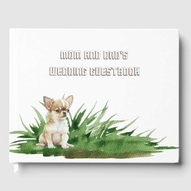 Livro De Visitas Cachorro Mãe e Pai Aniversário (Frente)