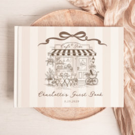 Livro De Visitas Cafe Bebe Gender neutral Handdrawn Bow Baby Shower