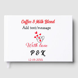 Livro De Visitas Café & mistura de leite amor casal café coração ve