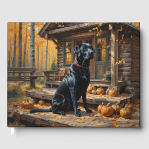 Livro De Visitas Café preto Labrador Retriever Log Cabine