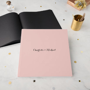 Livro De Visitas Caligrafia de Casamento Rosa Dourado Elegante Nome