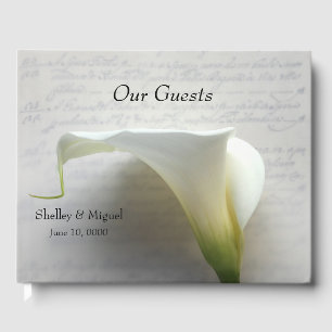 Livro De Visitas Calla Lily no antigo script