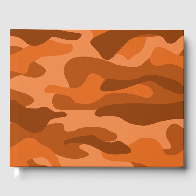 Livro De Visitas Camo Monocolor Laranja Espanhol (Frente)