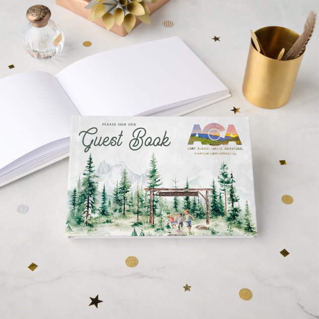 Livro De Visitas Camp Sempre Escolher Aventuras (Frente aberta)