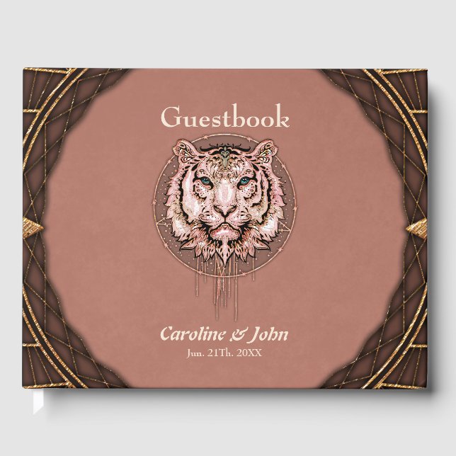 Livro De Visitas Captivação e representação artística de um tigre (Frente)