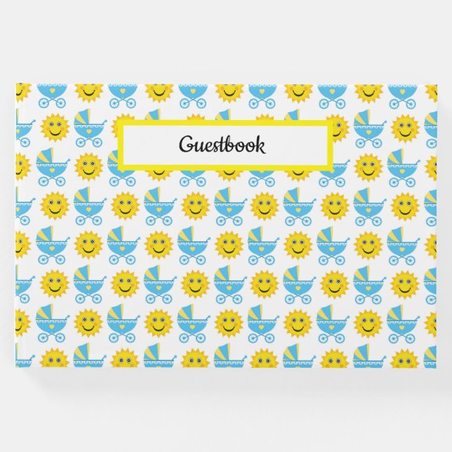 LIVRO DE VISITAS CARRUAGEMS BRANCAS AZUIS AMARELAS (Frente)