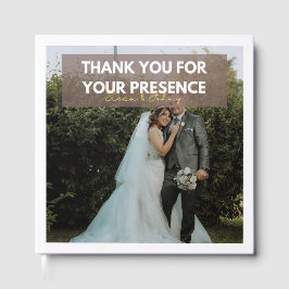 Livro De Visitas Cartão de Agradecimento de Casamento – Casal Elega