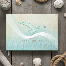 Livro De Visitas Casa de Praia Náutica Gaivota Azul Aqua ID623