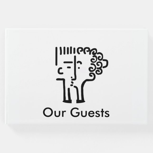 Livro De Visitas Casal de Beijo de Arte Moderna (Frente)